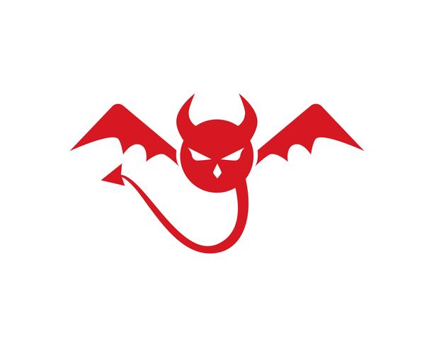 Devil  logo red vector icon template