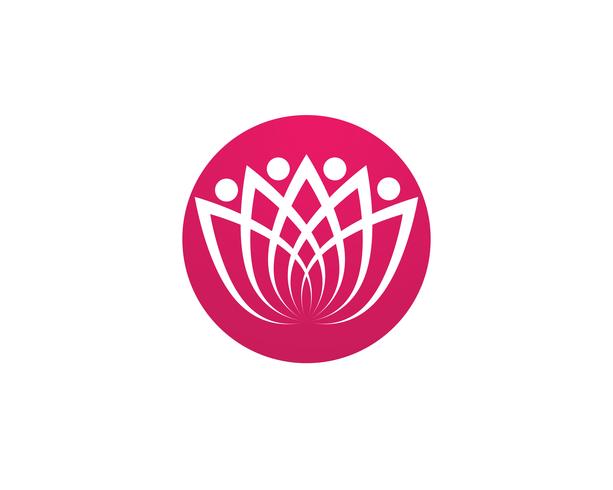 Lotus flower logo and symbols vector template 