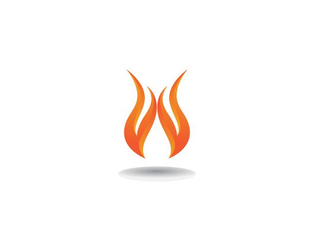 Icono de vector de plantilla de logotipo de fuego Concepto de logotipo de petróleo, gas y energía