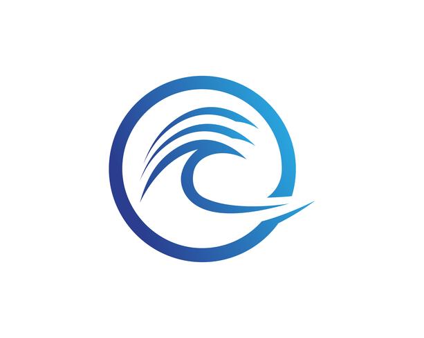 Waves beach logo and symbols template icons app vector