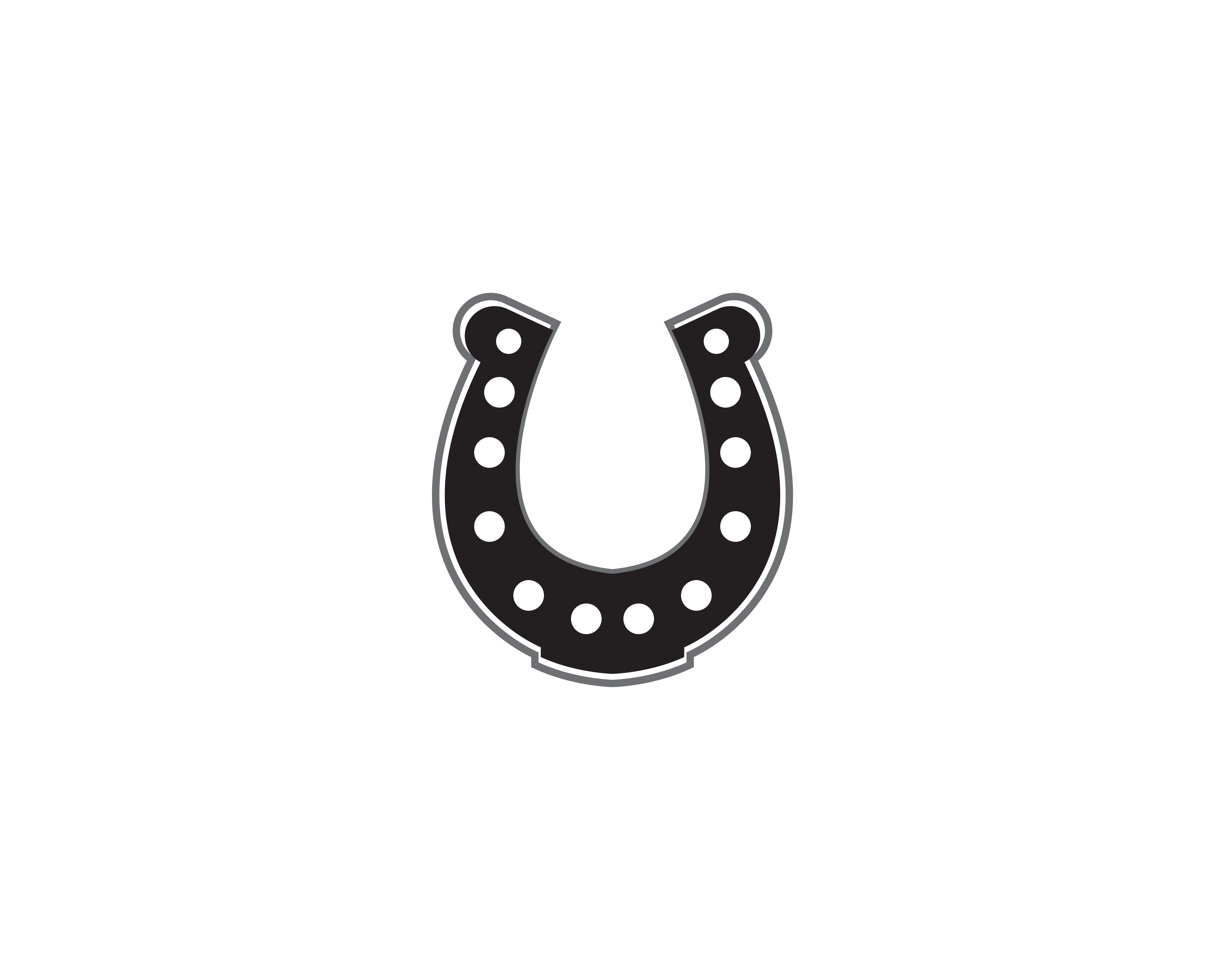 Horse shoes black logo and symbols vector template 619426 Vector Art at