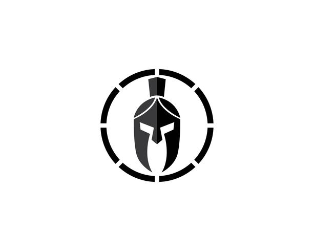 Spartan helmet logo vector