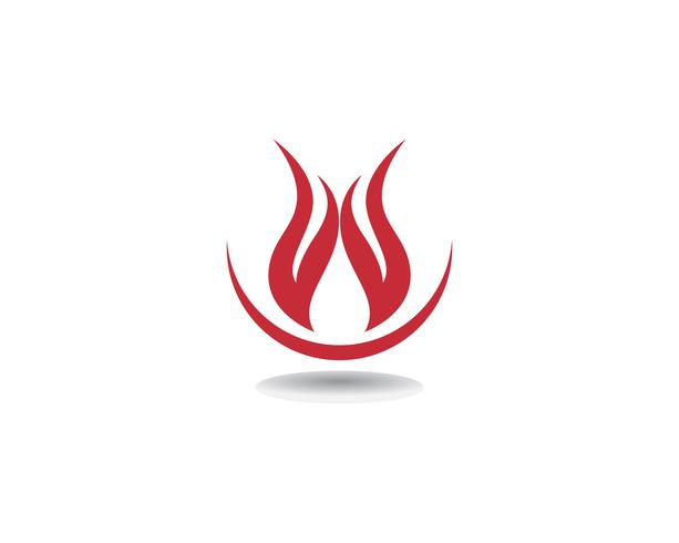 Icono de vector de plantilla de logotipo de fuego Concepto de logotipo de petróleo, gas y energía