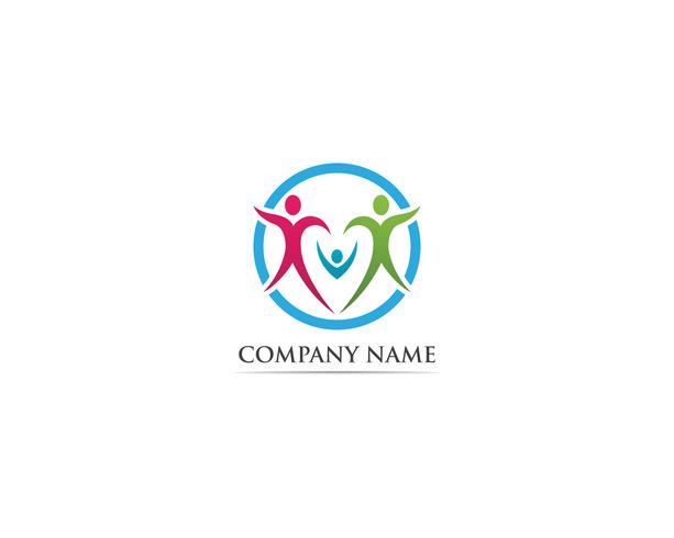 Adoption and community care Logo template vector