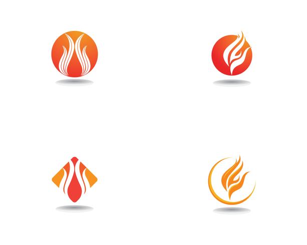 Icono de vector de plantilla de logotipo de fuego Concepto de logotipo de petróleo, gas y energía