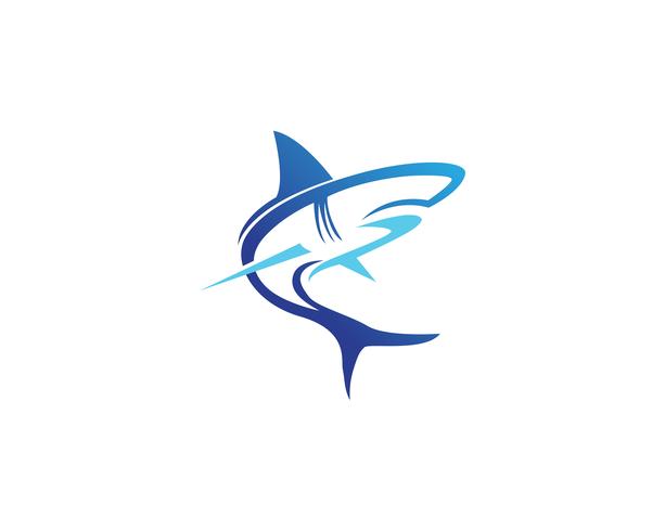 Tiburón peces animales logo y símbolos vector