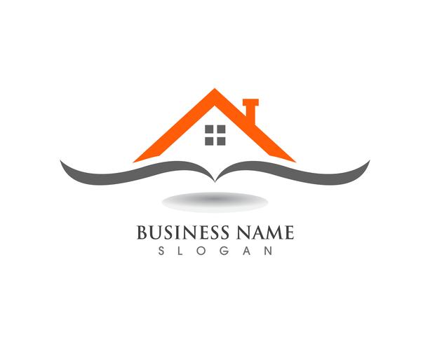 house and home logos template vector