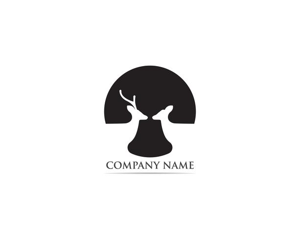 Deer logo and symbol vector