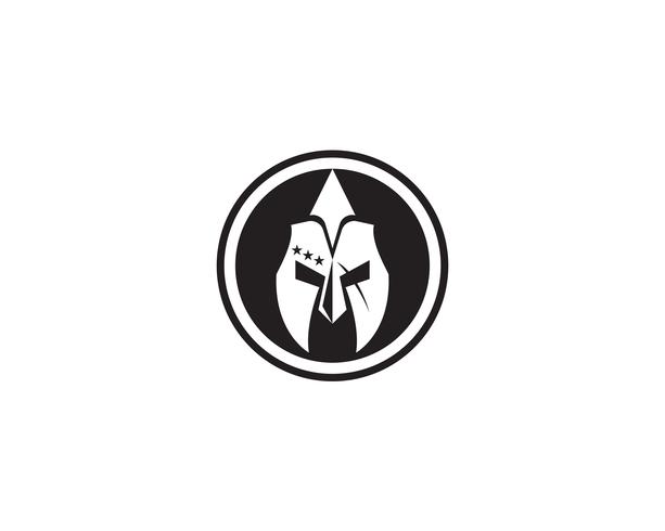 Spartan helmet logo vector