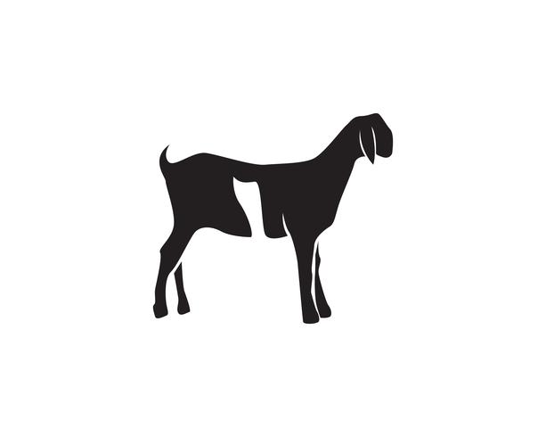 Goat black animals vector logo and symbol 