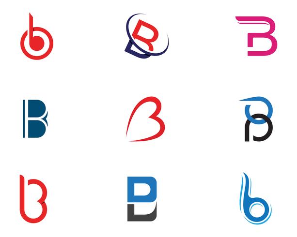 Ejemplo del vector del diseño del icono de la letra de B