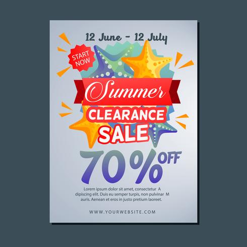 hello summer brochure template vector