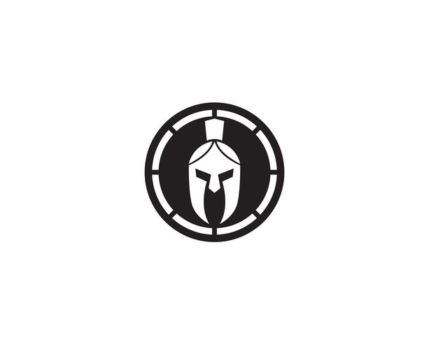 Spartan helmet logo vector