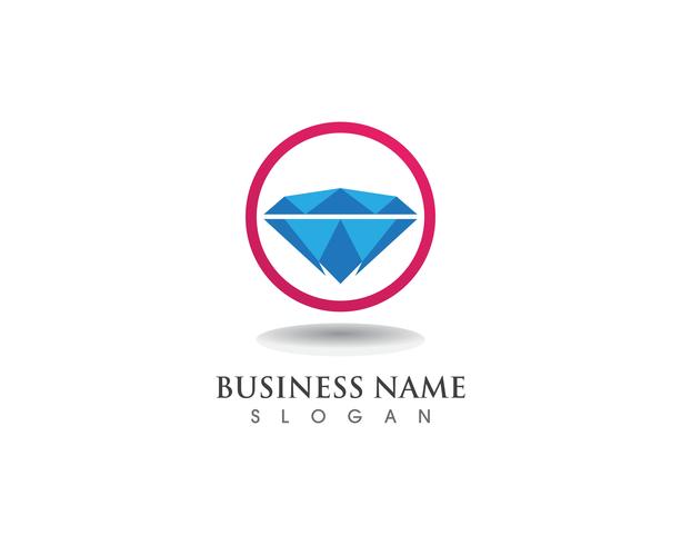 Diamond logo symbol vector template icon