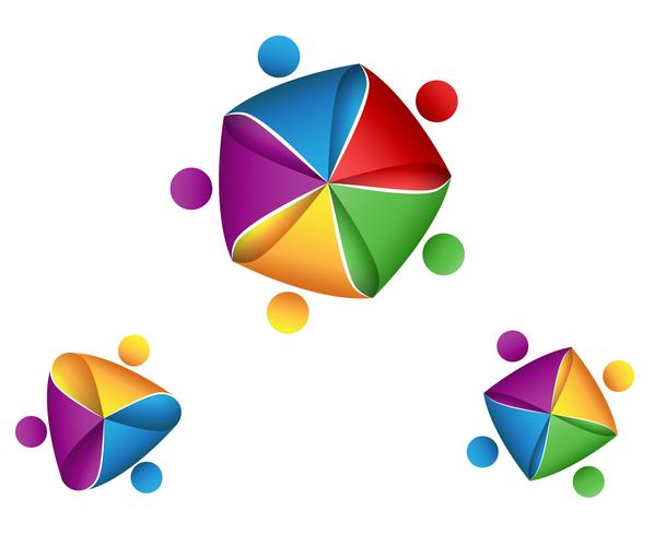 Logo Group Business on star vector