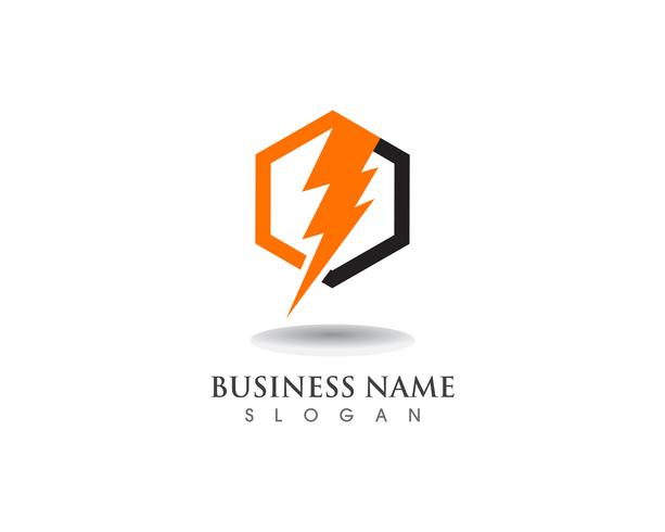 lightning thunderbolt electricity vector logo design