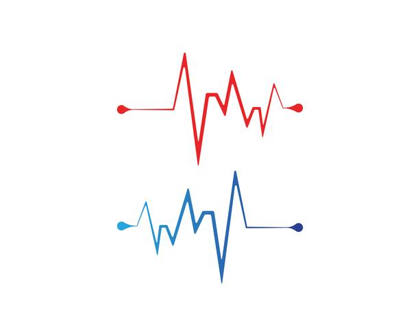 vectores de línea de latido del corazón