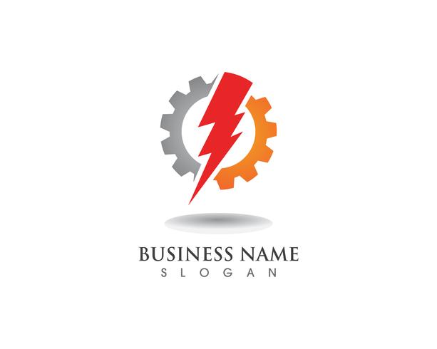 lightning thunderbolt electricity vector logo design