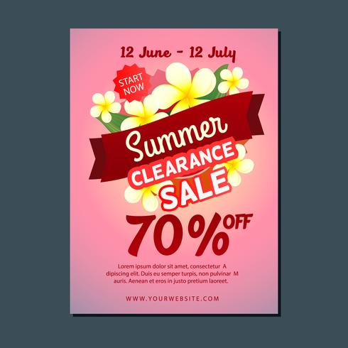 sale poster template summer vector