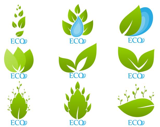 Conjunto de iconos de la ecología vector