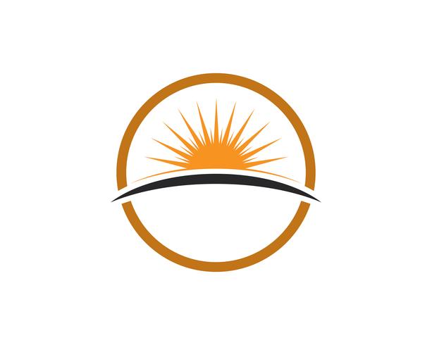 Logotipo genérico y símbolos del sol. vector