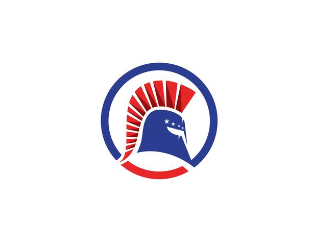 Spartan helmet logo vector