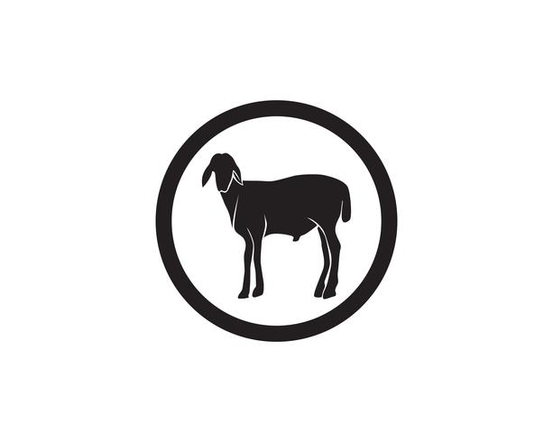Goat black animals vector logo and symbols template
