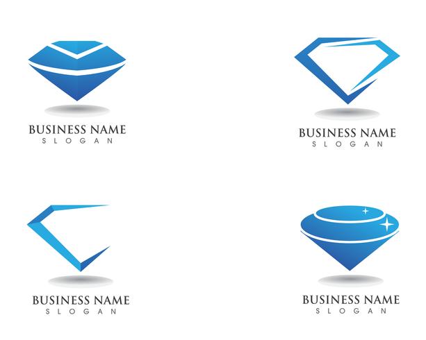 Diamante logo símbolo vector plantilla icono