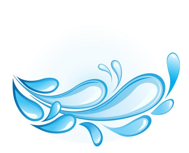 Water Label icon vector