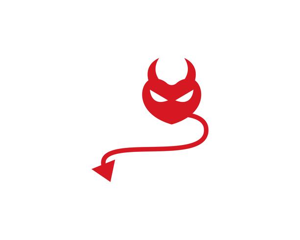 Devil  logo red vector icon template