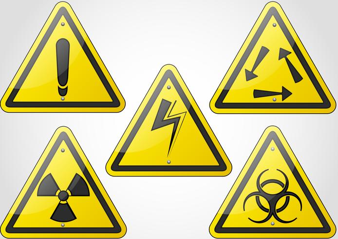 Warning Sign Set vector