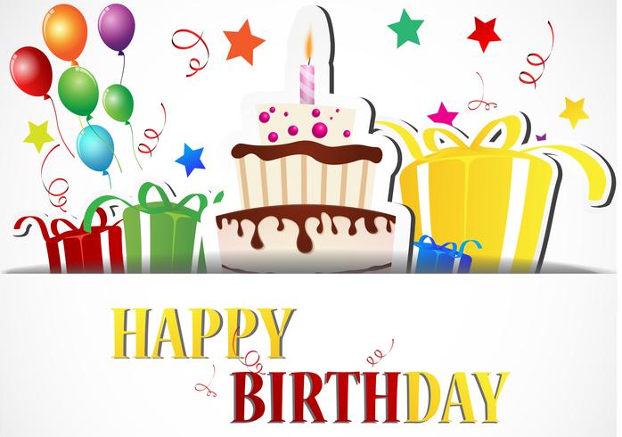 Happy Birthday Greeting Card Design Free Vector File - vrogue.co