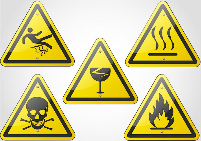 warning sign set vector