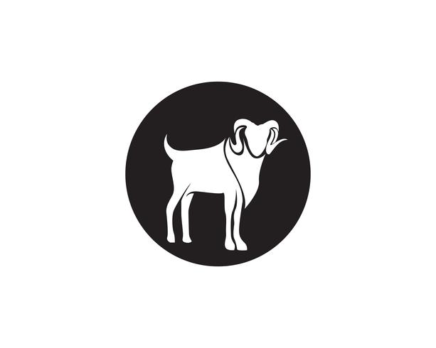 Goat black animals vector logo and symbol 