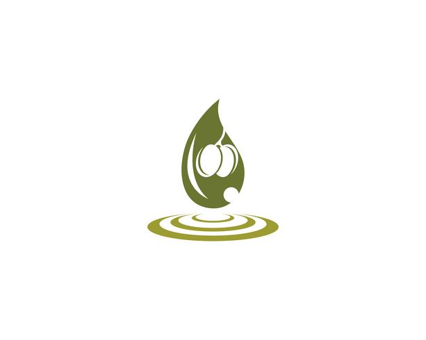 icono de vector de plantilla logo oliva