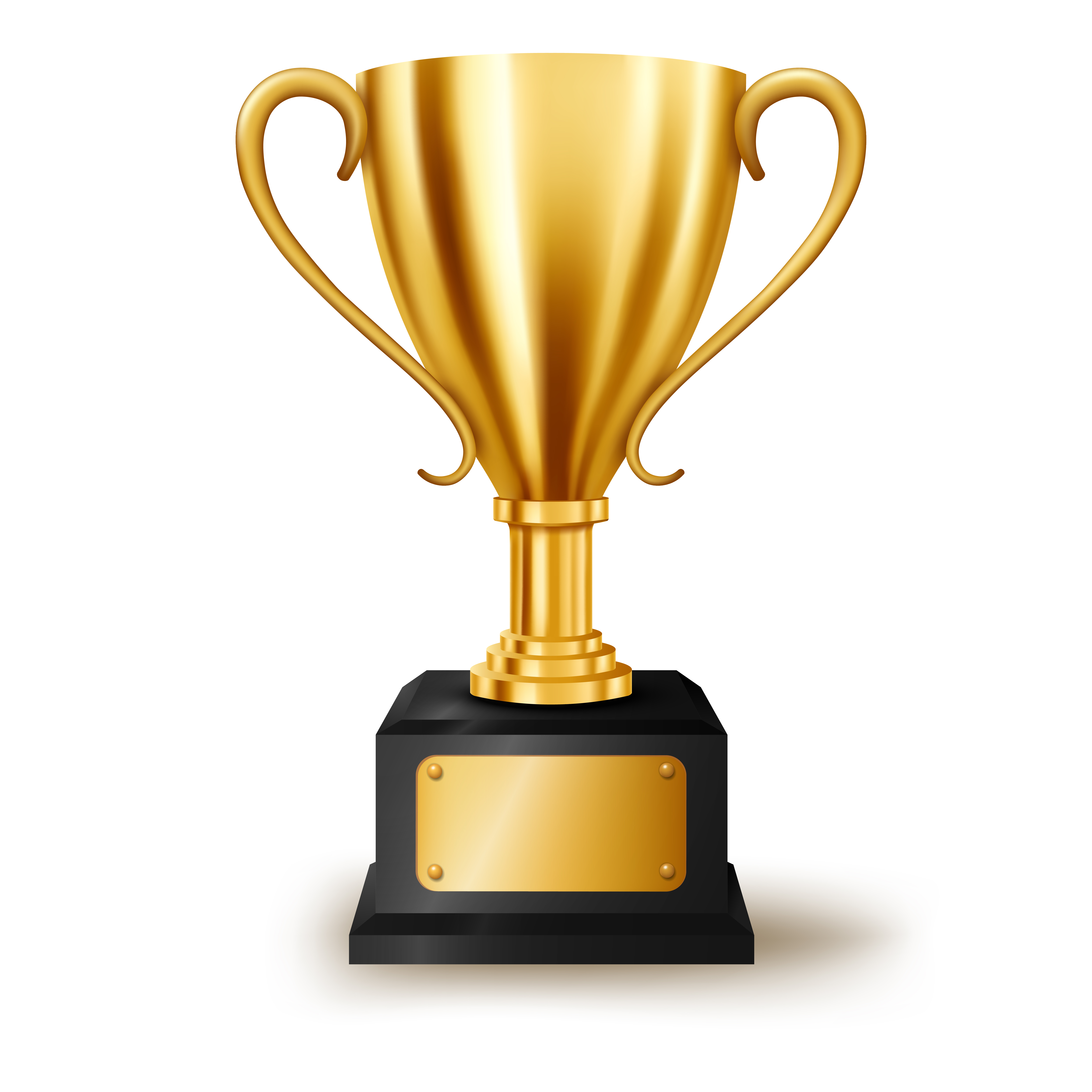 Realistic Golden Trophy with text space, Vector ... Realistic Golden Trophy with text space, Vector ...