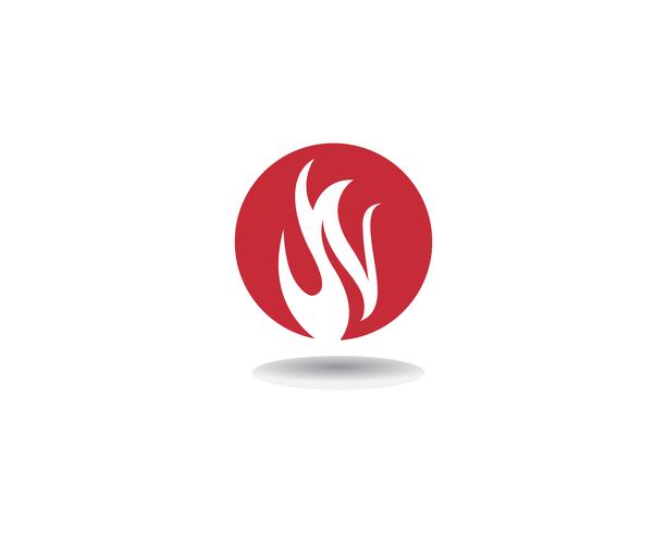 Icono de vector de plantilla de logotipo de fuego Concepto de logotipo de petróleo, gas y energía