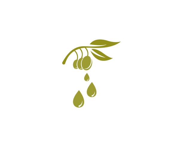 icono de vector de plantilla logo oliva