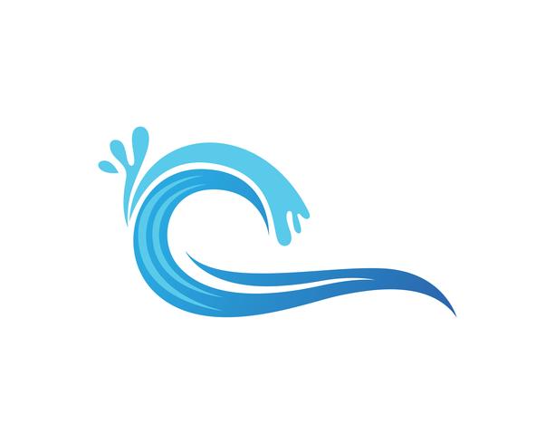 Wave beach logo and symbols vector template