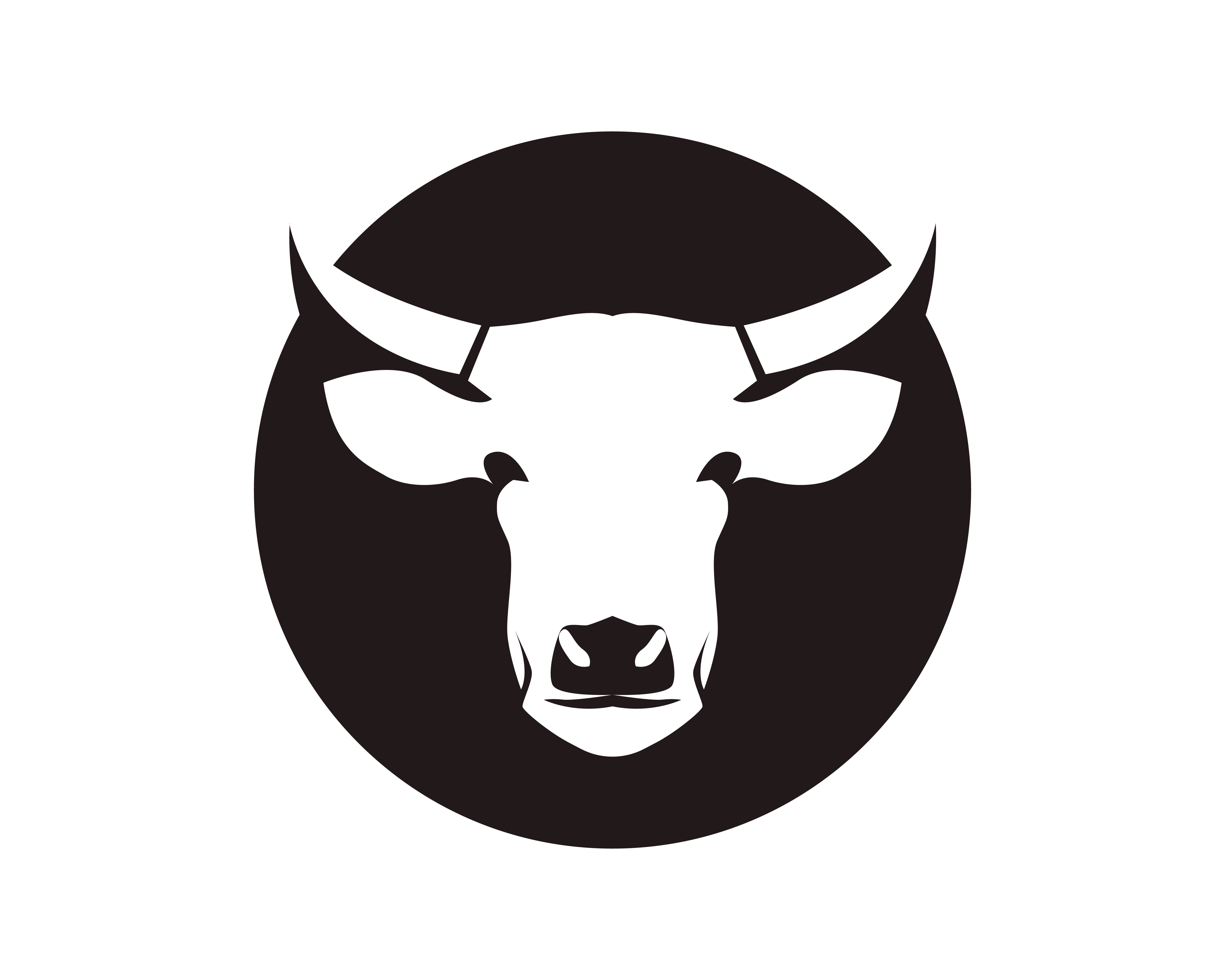 Download the Cow head symbols and logo vector template 620040 royalty-free Vect...