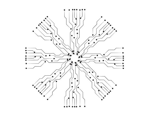 circuit illustration vector template line