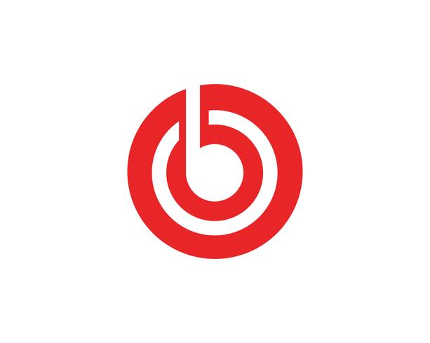 Ejemplo del vector del diseño del icono de la letra de B
