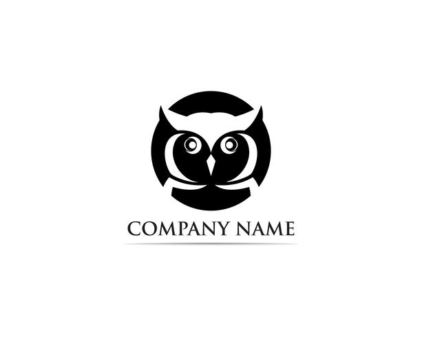 búho logotipo pájaro vector ilustrador