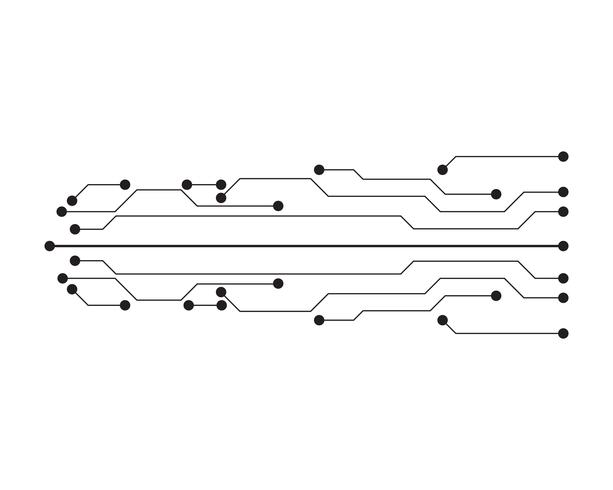 línea de plantilla de vector de ilustración de circuito