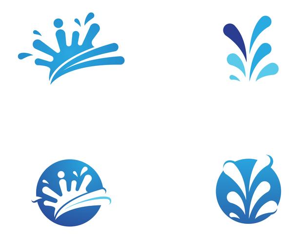 Splash agua logo y símbolo vector