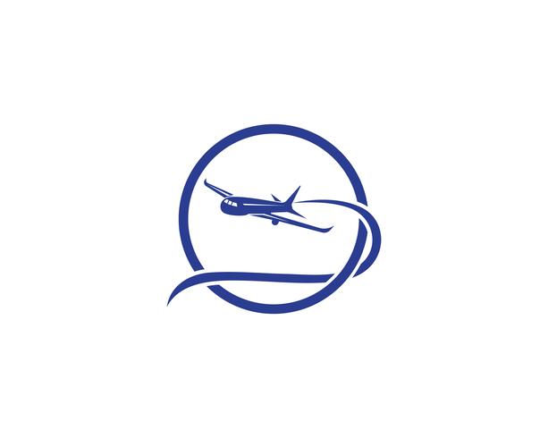 Aviones, avión, aerolínea con etiqueta de logotipo. Viaje, viaje en avión, símbolo de avión. Ilustración vectorial vector