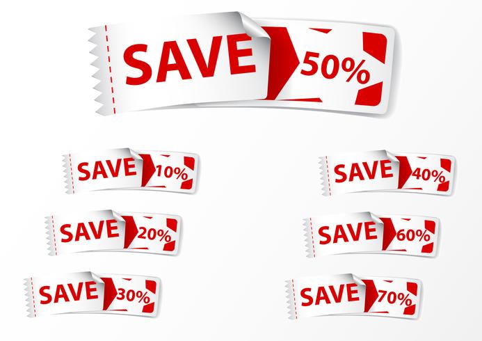 Discount Labels tags vector