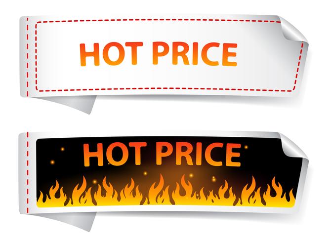 Hot price sticker label vector