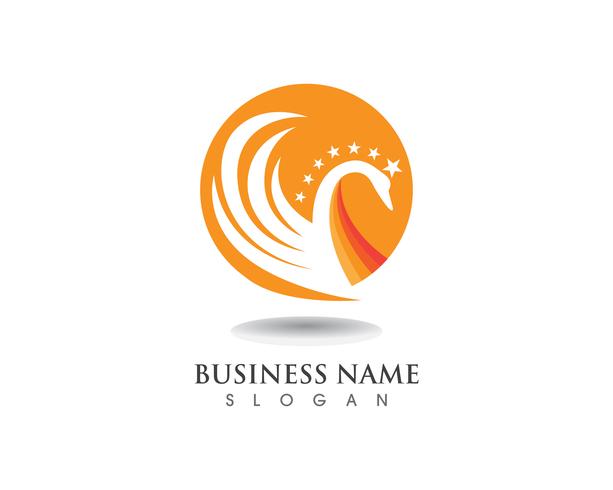 Swan logo Template vector