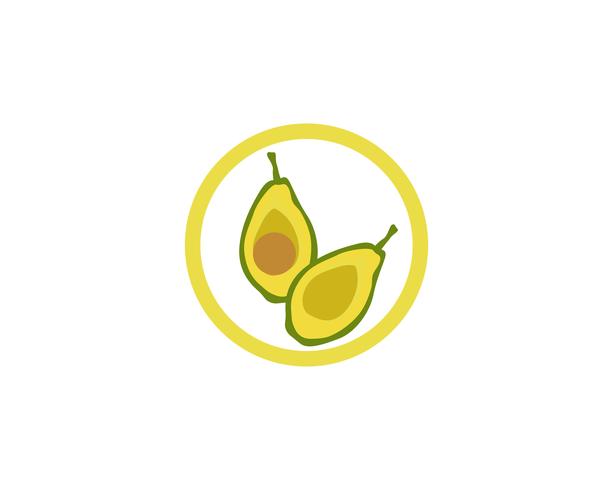 avocado vector template logo